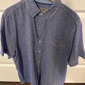 True Grit Linen Blue Men's Shirt